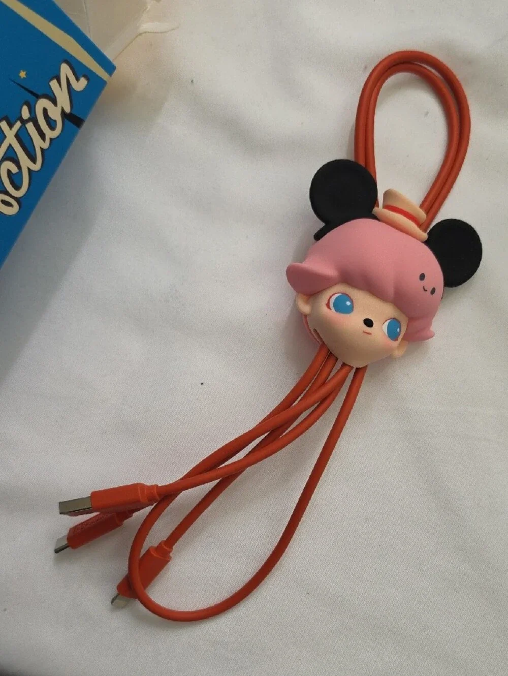 NWT Pop Mart X Disney Dimoo World 2 In 1 Cell Phone Cable Mickey Mouse TV Show